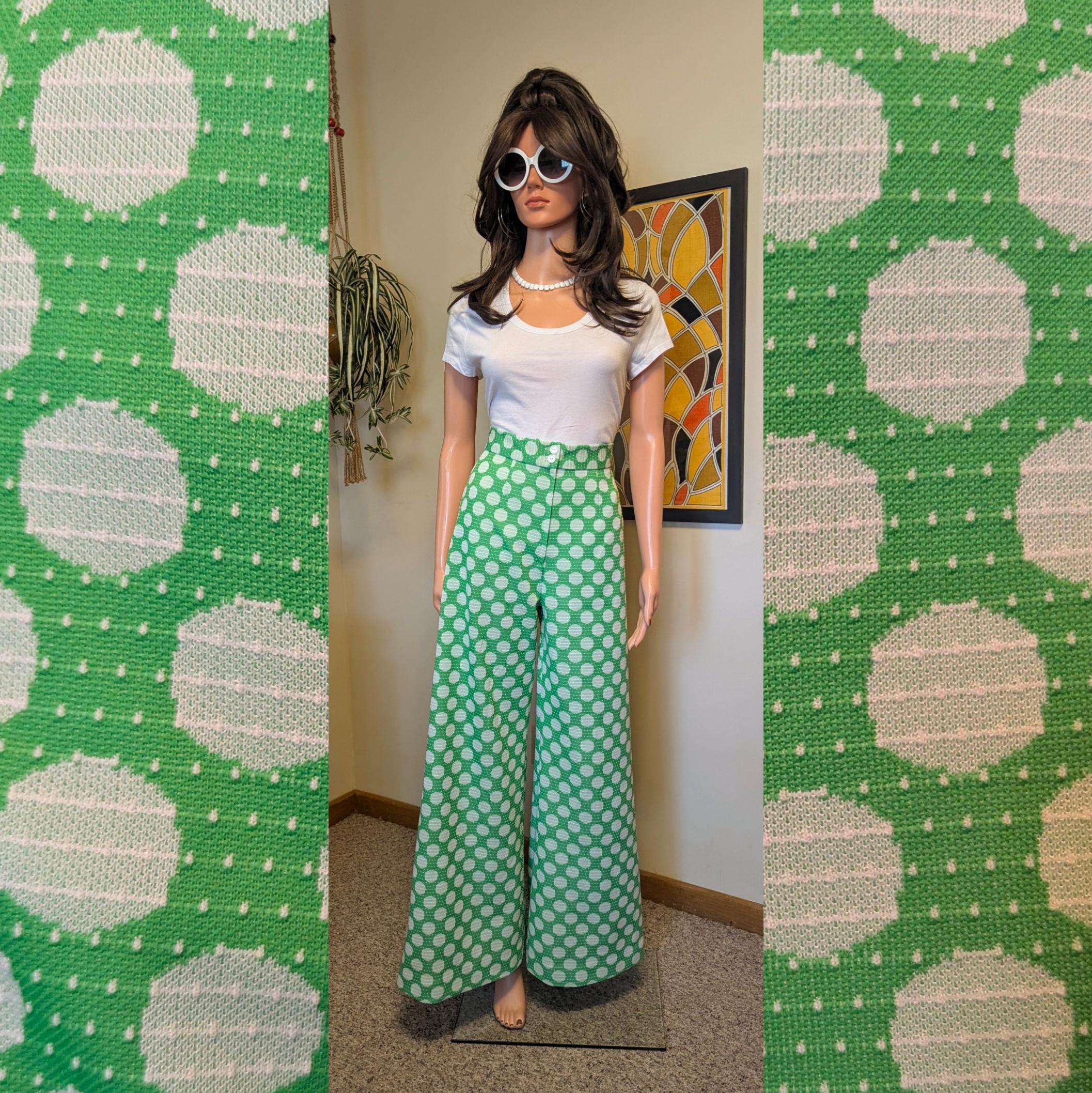 Green Polka Dot Pants - Etsy