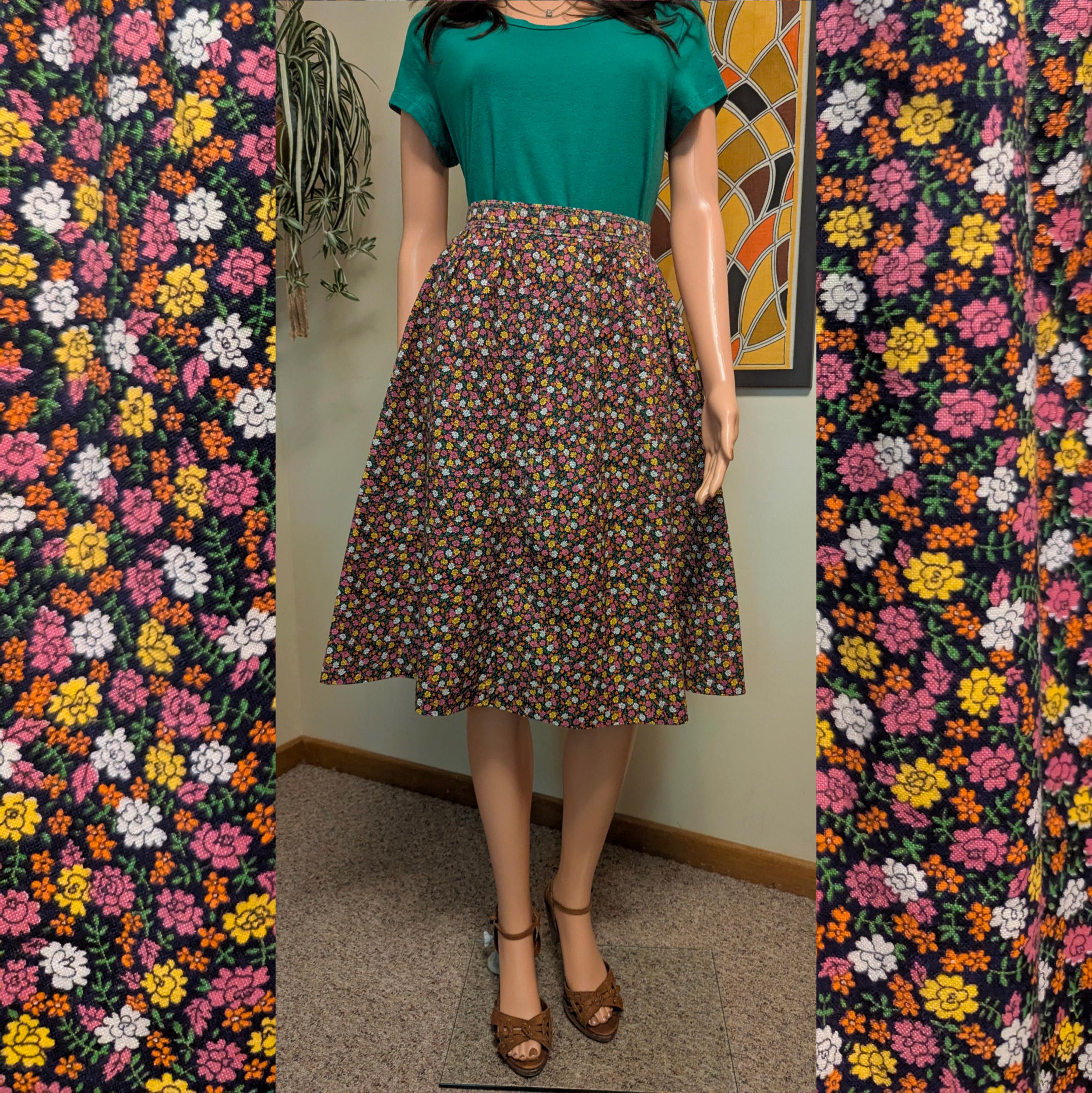 Navy Floral Skirts - Etsy