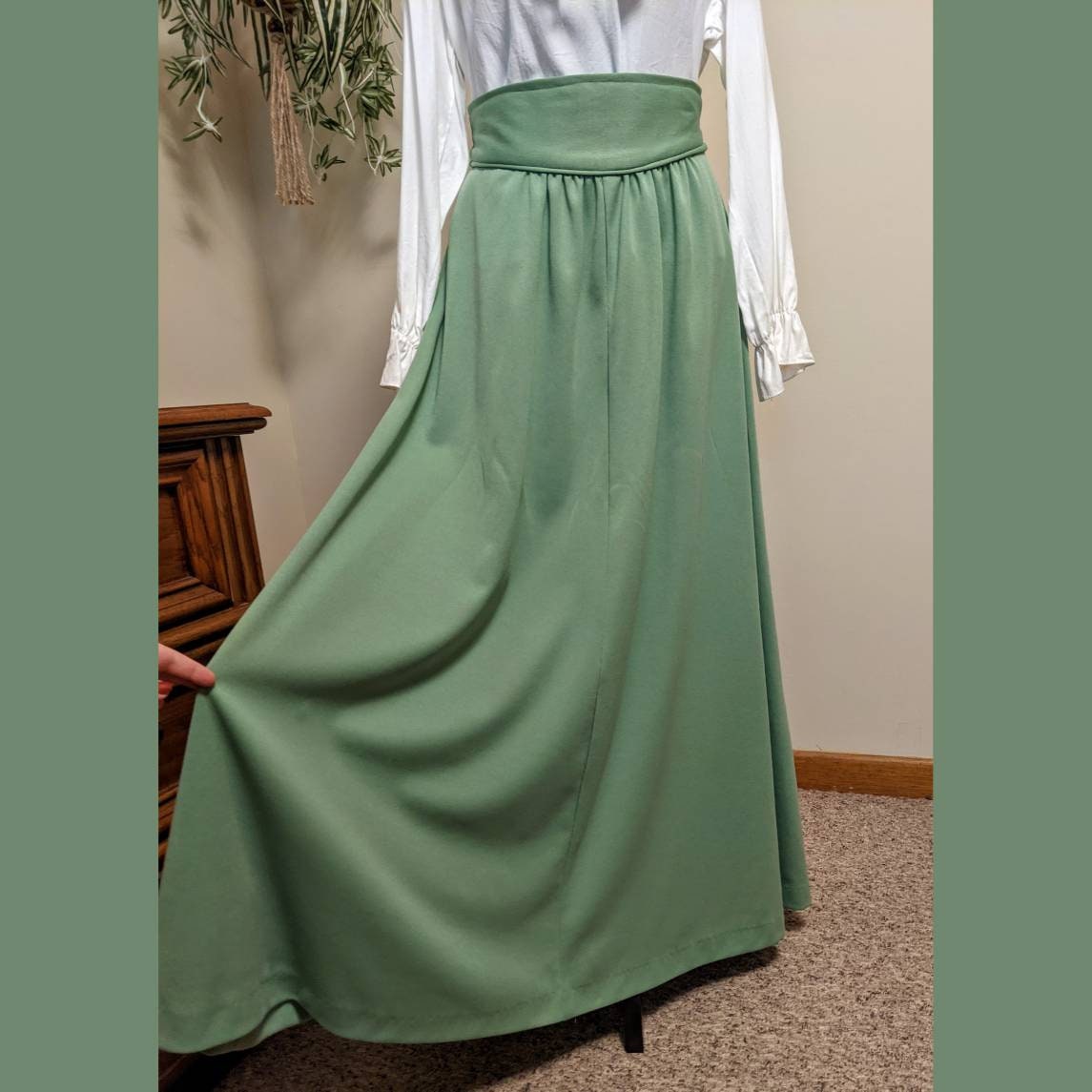 Elastic Waist Mesh Flowy Maxi Skirt main image 1