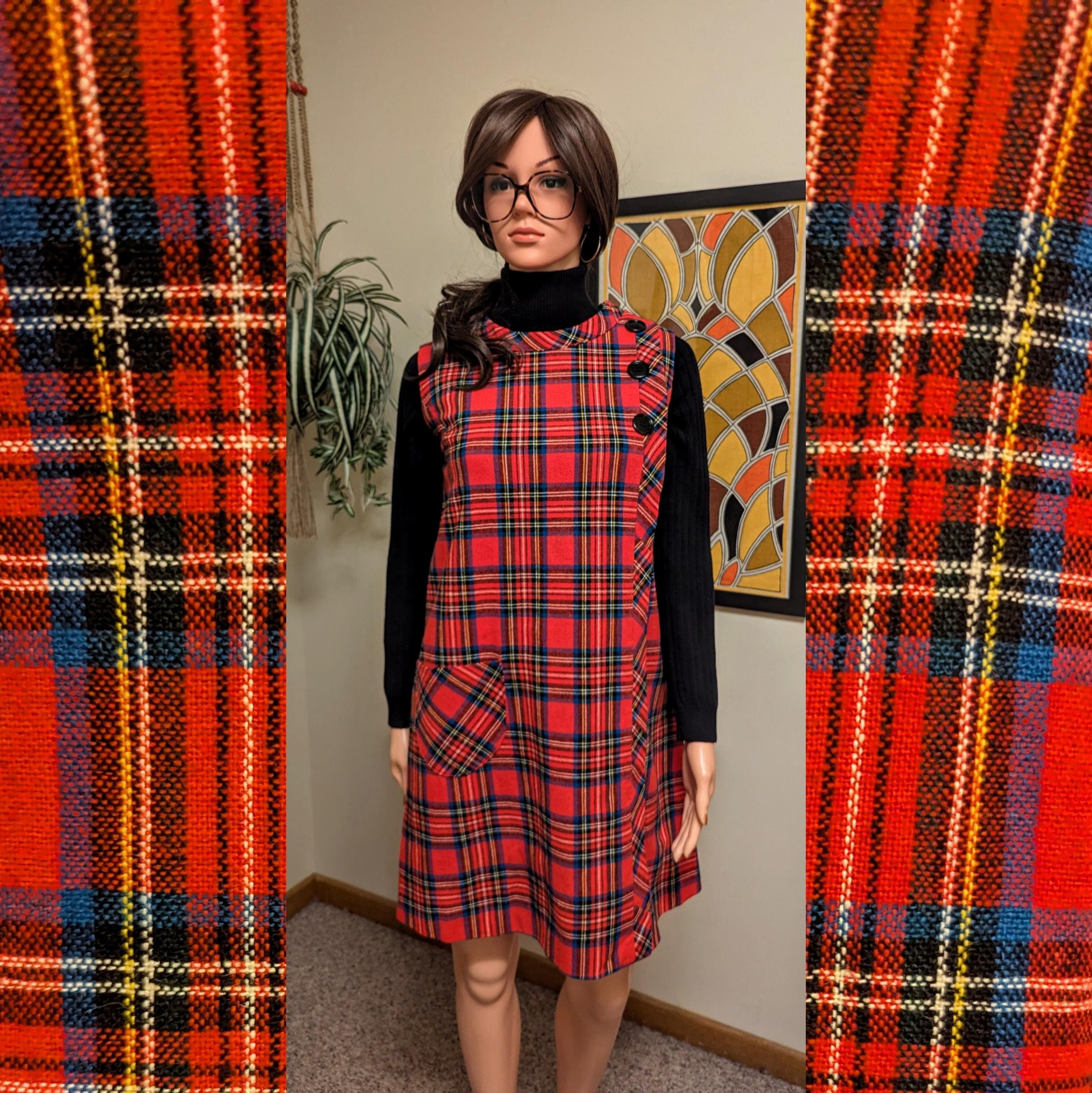 Plaid Jumper Dress - Etsy Plaid Jumper Dress - Etsy