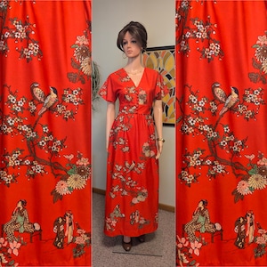 70s Japanese Dress - Etsy