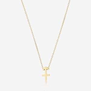 Zierliche Schütze Sternzeichen Kette - Horoskop Anhänger, goldfarbener Sternzeichen Schmuck