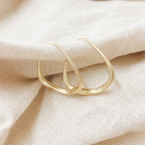 Triangle shaped hoop earring
