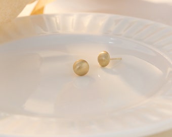 Really Small satin gold style stud earring