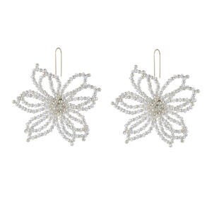 Boho Vintage Pearl Chandelier Flower Dangle & Drop Earrings