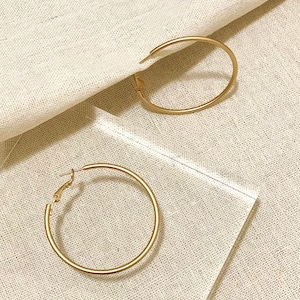 45mm Large Matte Modern Hoop Earrings