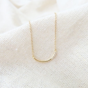 Smile pendant with CZ necklace