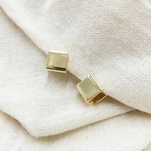 Squared cute little huggie earring