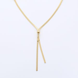 Sleek 38" Adjustable Gold Snake Chain Necklace for Modern Style