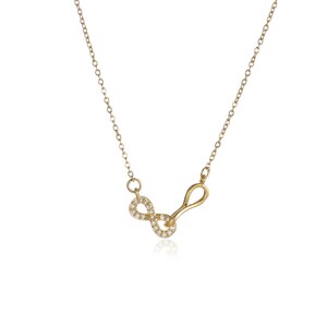 Timeless Infinity Link Necklace with Dazzling CZ Accents