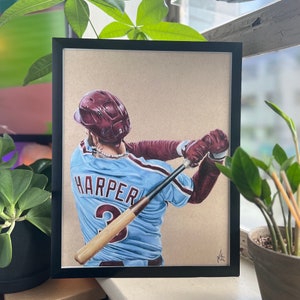 Bryce Harper Colored Pencil Illustration PRINT