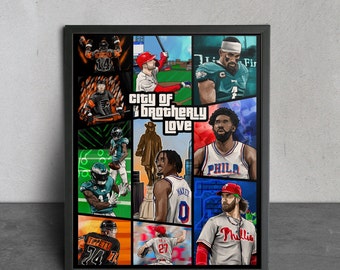 GTA x Philly Sports Cover Print