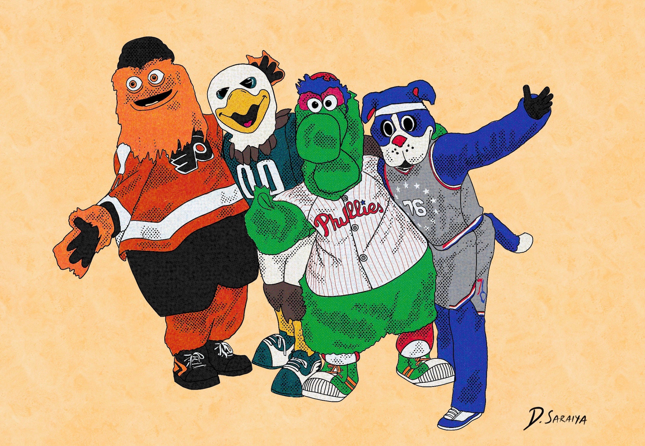 Philadelphia Flyers Mascot Gritty Art Print for Sale by jhco