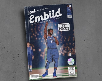 Joel Embiid 76ers “The King of Philadelphia” Vintage Comic PRINT