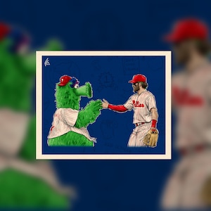 Melhores amigos - Phillies Ilustração Impressão