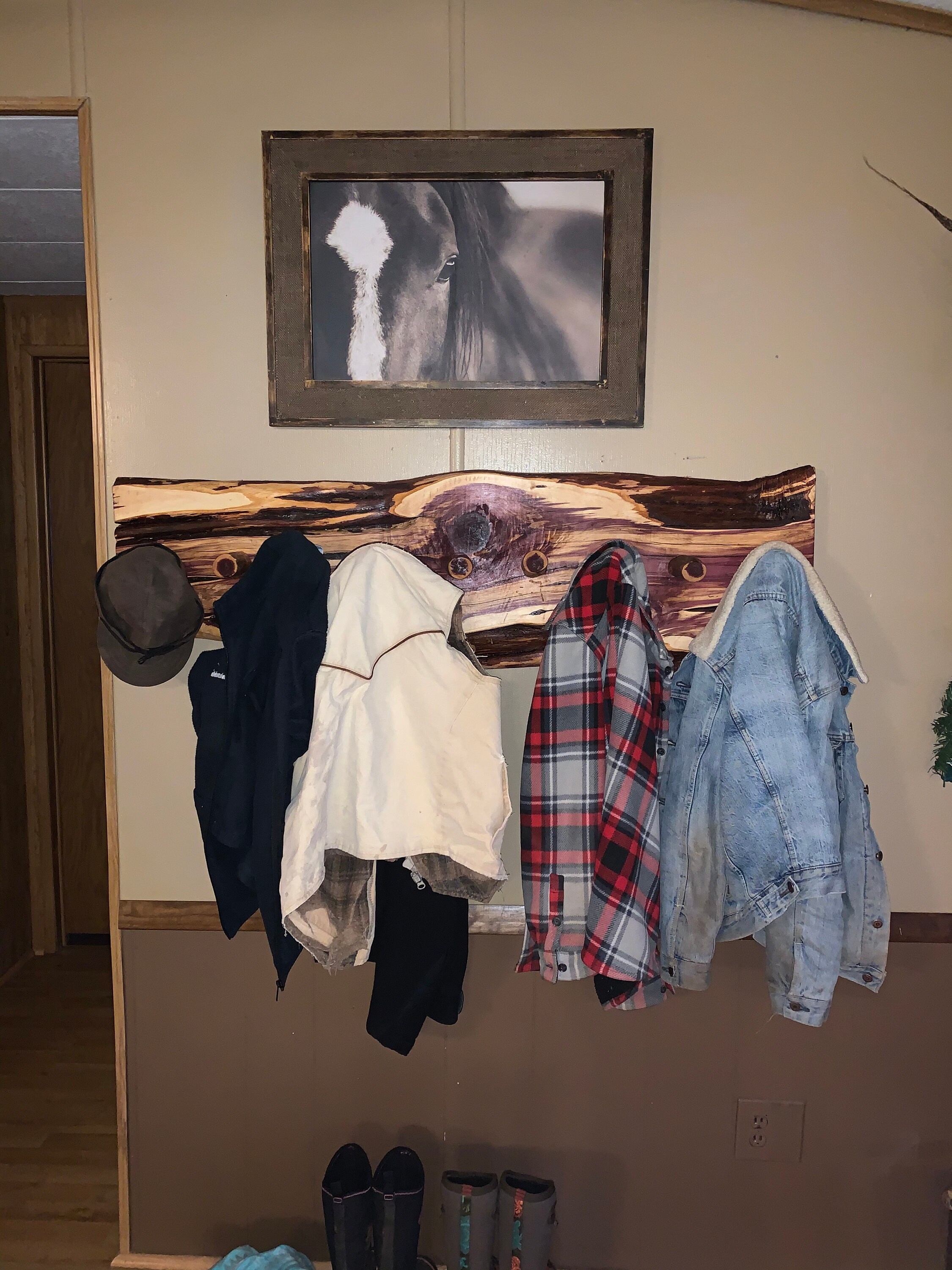 Live Edge Cedar Hat Rack, Rustic, Handmade, Etsy