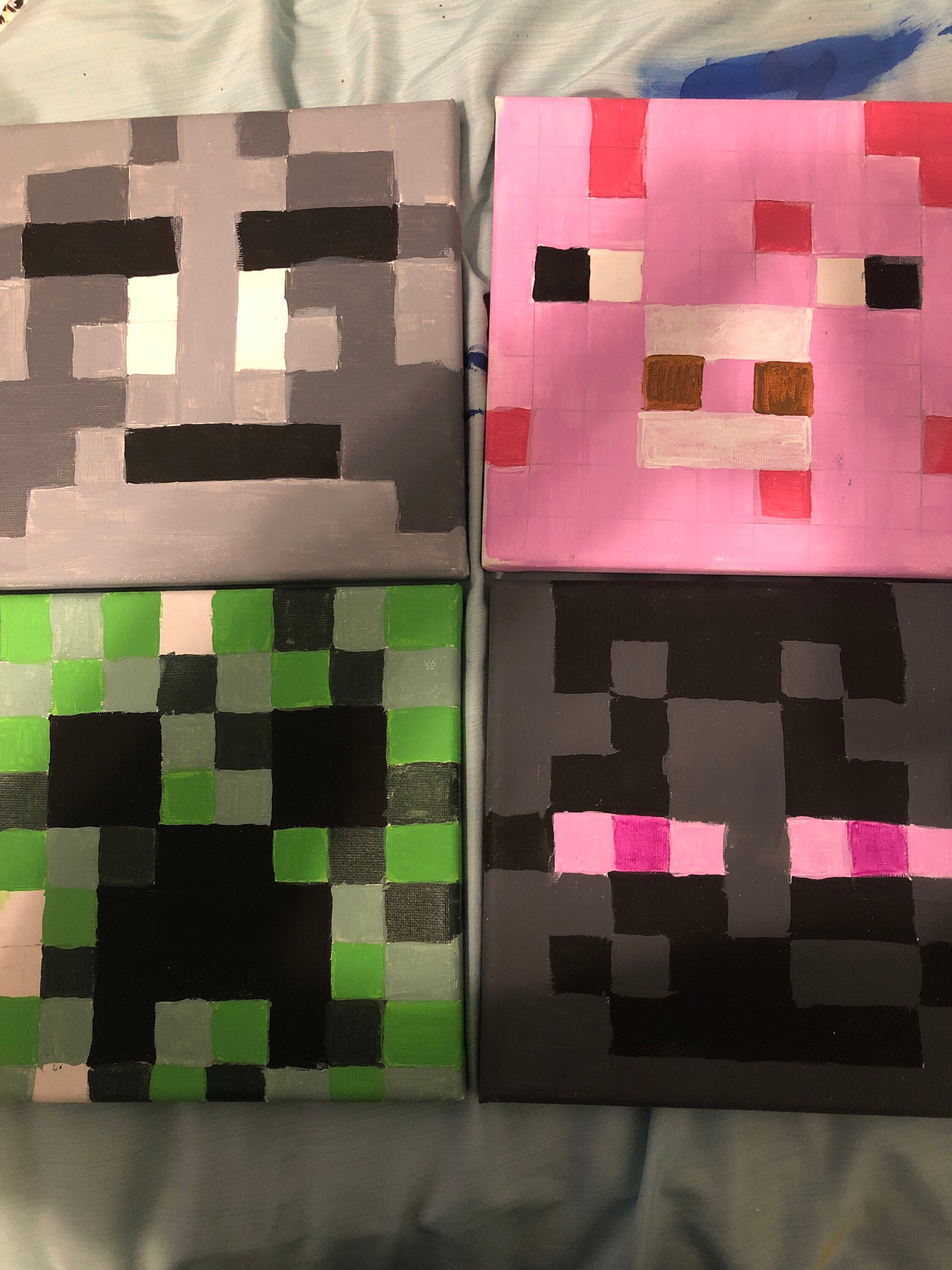Minecraft painting Etsy