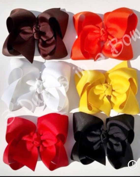 Grosgrain Ribbon Hair Bow Inch Boutique Bow Alligator Clip