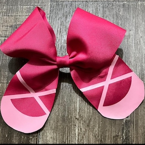 Ballet Slippers Hair Bow, Ballerina Hair Bow, Dance Hair Bow