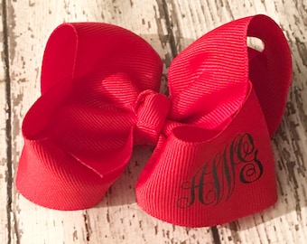 Boutique Hair Bow with or without  Monogram