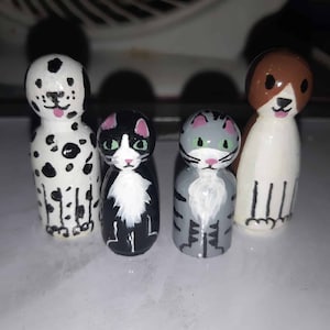 Poupées éducatives à chevilles - animaux de compagnie, idéales pour les enfants, salles de classe de maternelle
