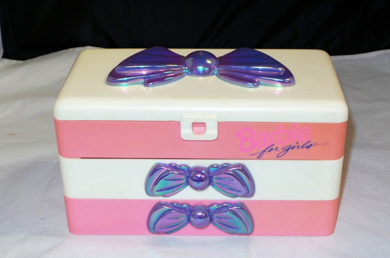 Vintage Mattel Barbie Jewelry Box W/ Pop Out Drawers & Mirror Etsy