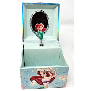 Vintage Disney The Little Mermaid 1988 Ariel Musical Jewelry Box Under The Sea!