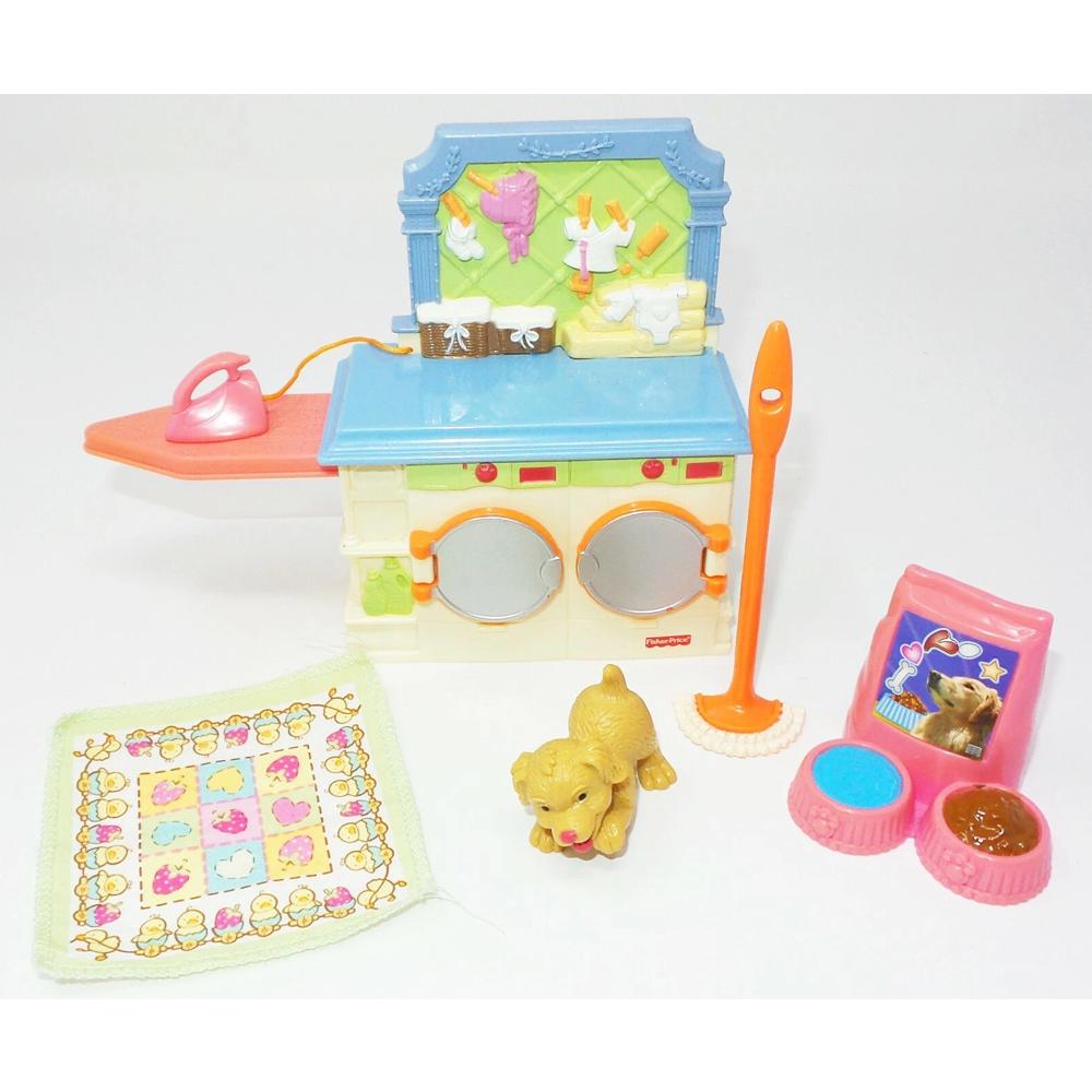 Fisher Price Loving Family Laundry Room Washer Dryer W/ Dog V3401