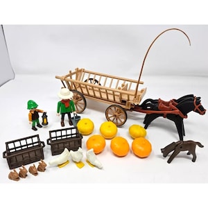 Playmobil 3735 Erntewagen - Pferdewagen mit Kürbissen & Tieren KOMPLETT