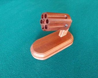 Unique Revolver Cylinder Pencil/Pen Holder, Made from Sapele