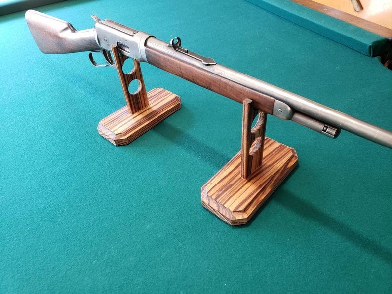 Lever Rifle Display Stand, Gun Storage, Made From Zebrawood Etsy