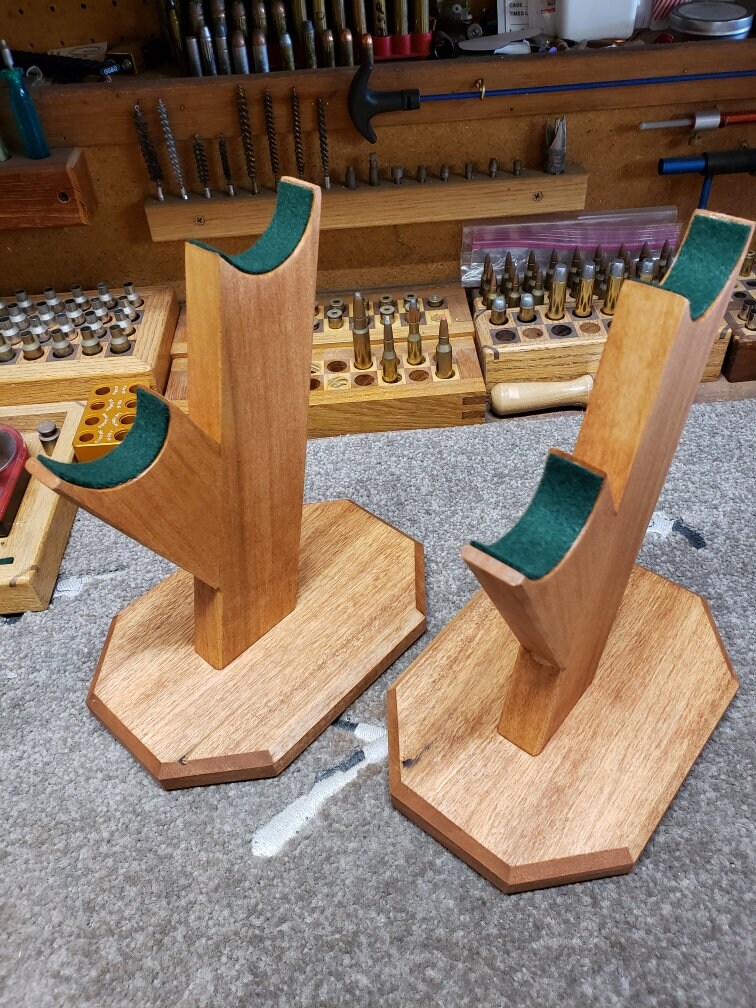 Double Rifle Display Stand Gun Storage Made From Poplar Etsy