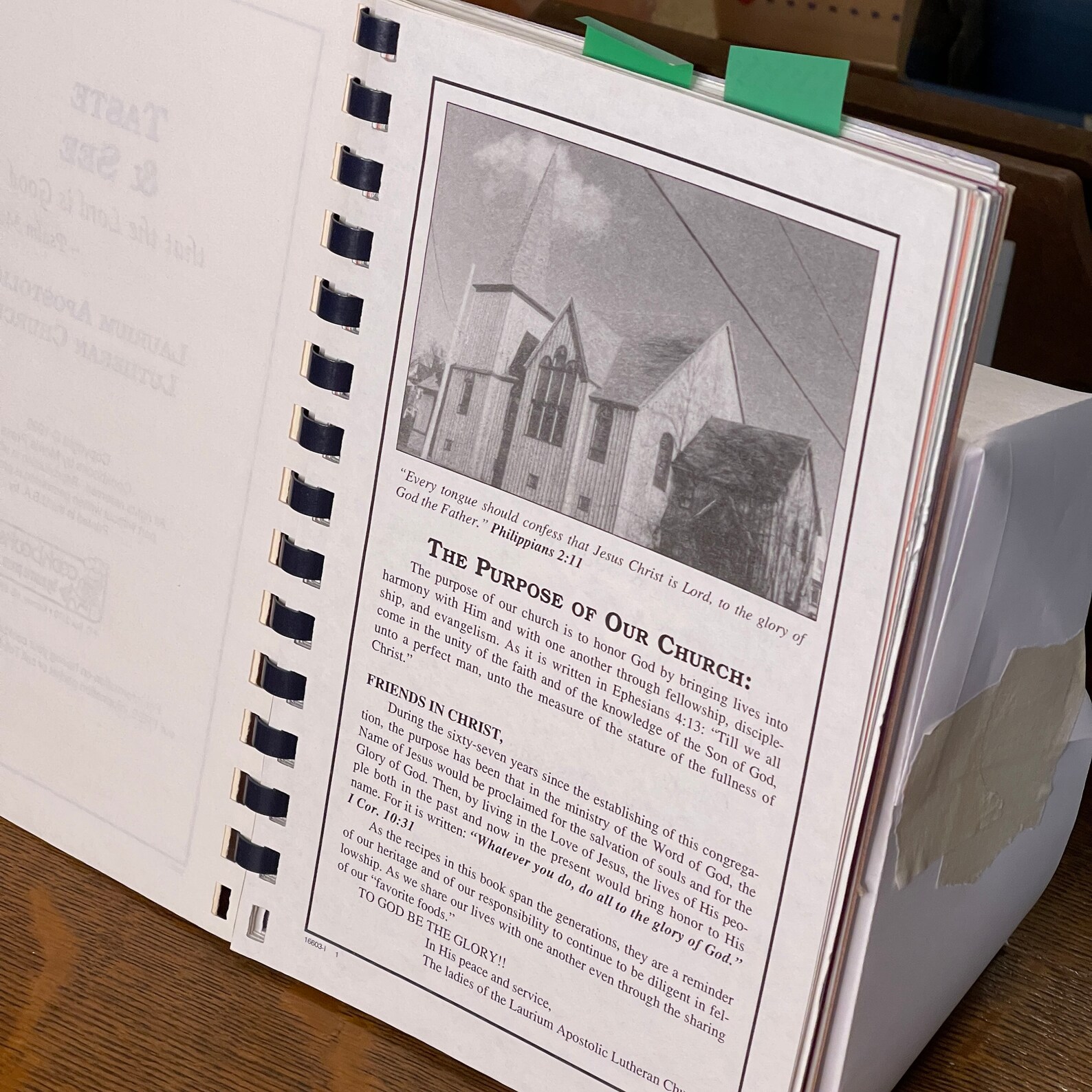 Vintage Church Cookbook / Larium Apostolic Lutheran Church Etsy