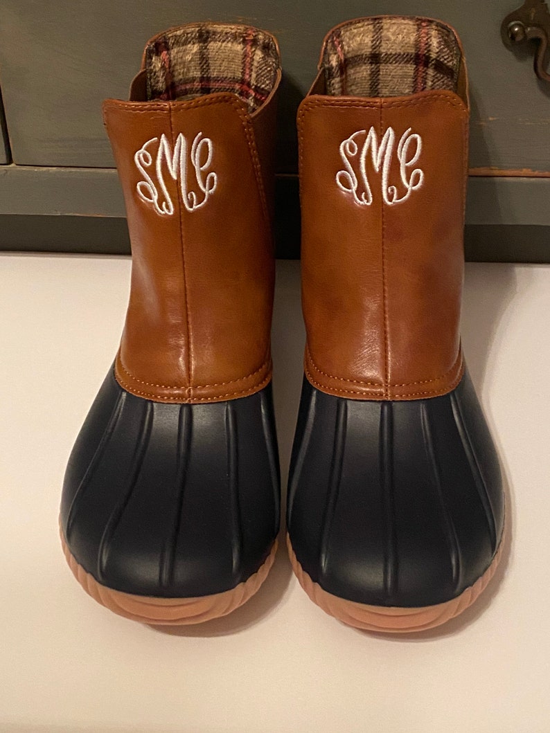 Ladies Personalized Duck Boots Monogrammed Slipon Duck Etsy