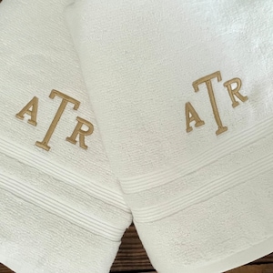 Monogrammed Bath Towels, Personalized Bath Towel Set,  Monogram Bath Towels, Custom Bath Towels, Bath Towels, Monogram Towels, Towel Sets,