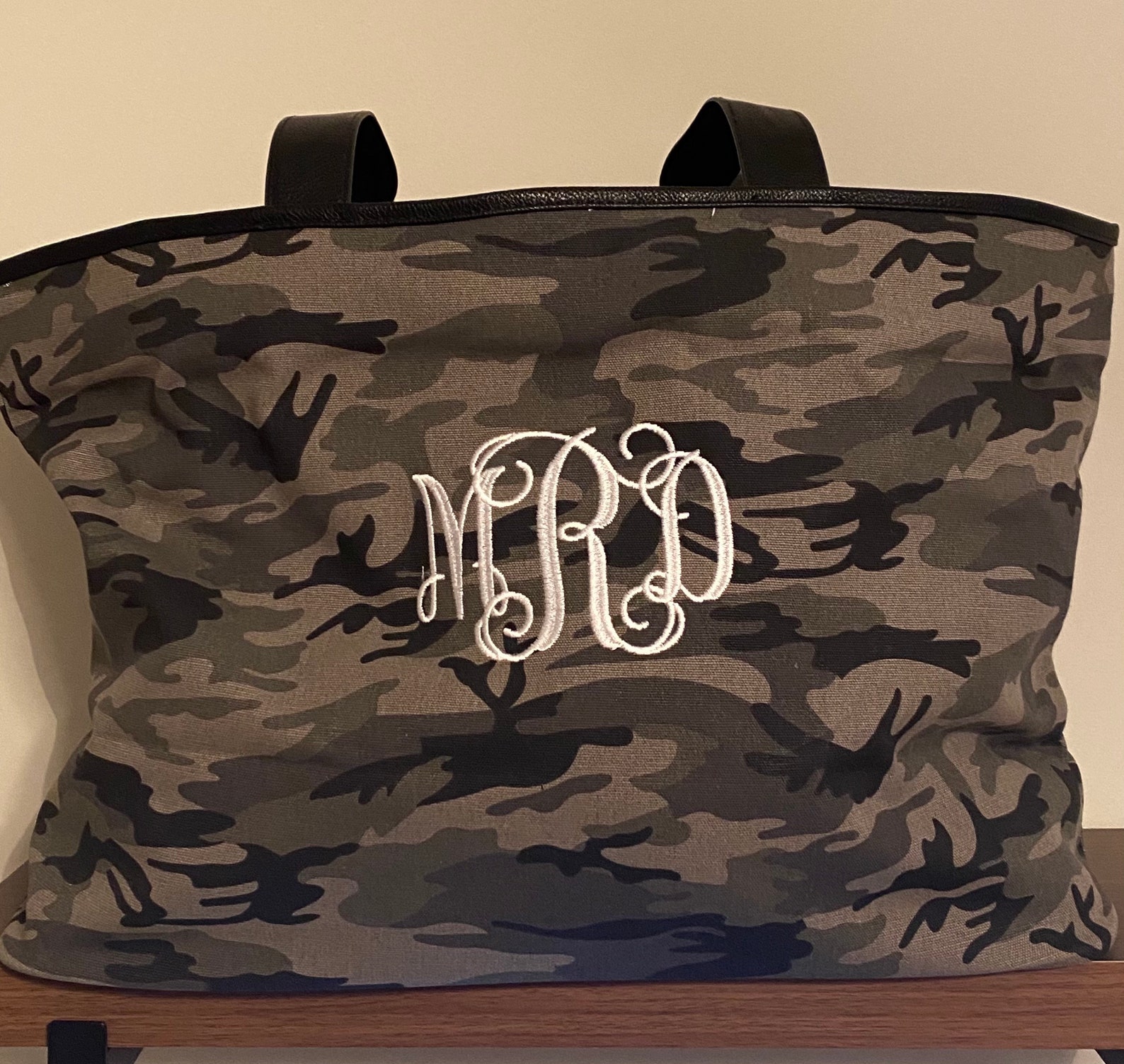 Monogrammed Camo Bag Monogrammed Totes Custom Bags Beach Etsy UK