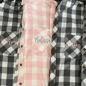 Monogrammed Flannel Shirt - Custom Flannel Shirt - Personalized Flannel Shirt