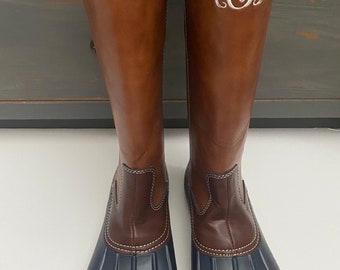 monogram chloe duck boots