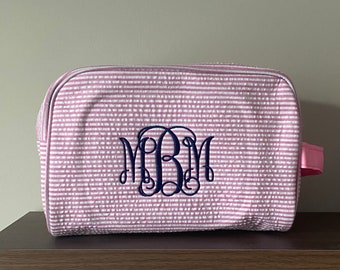 Bolsa de viaje de sirsaca con monograma - Bolsa de cosméticos de sirsaca personalizada - Bolsa de maquillaje de sirsaca - Bolsa de sirsaca personalizada