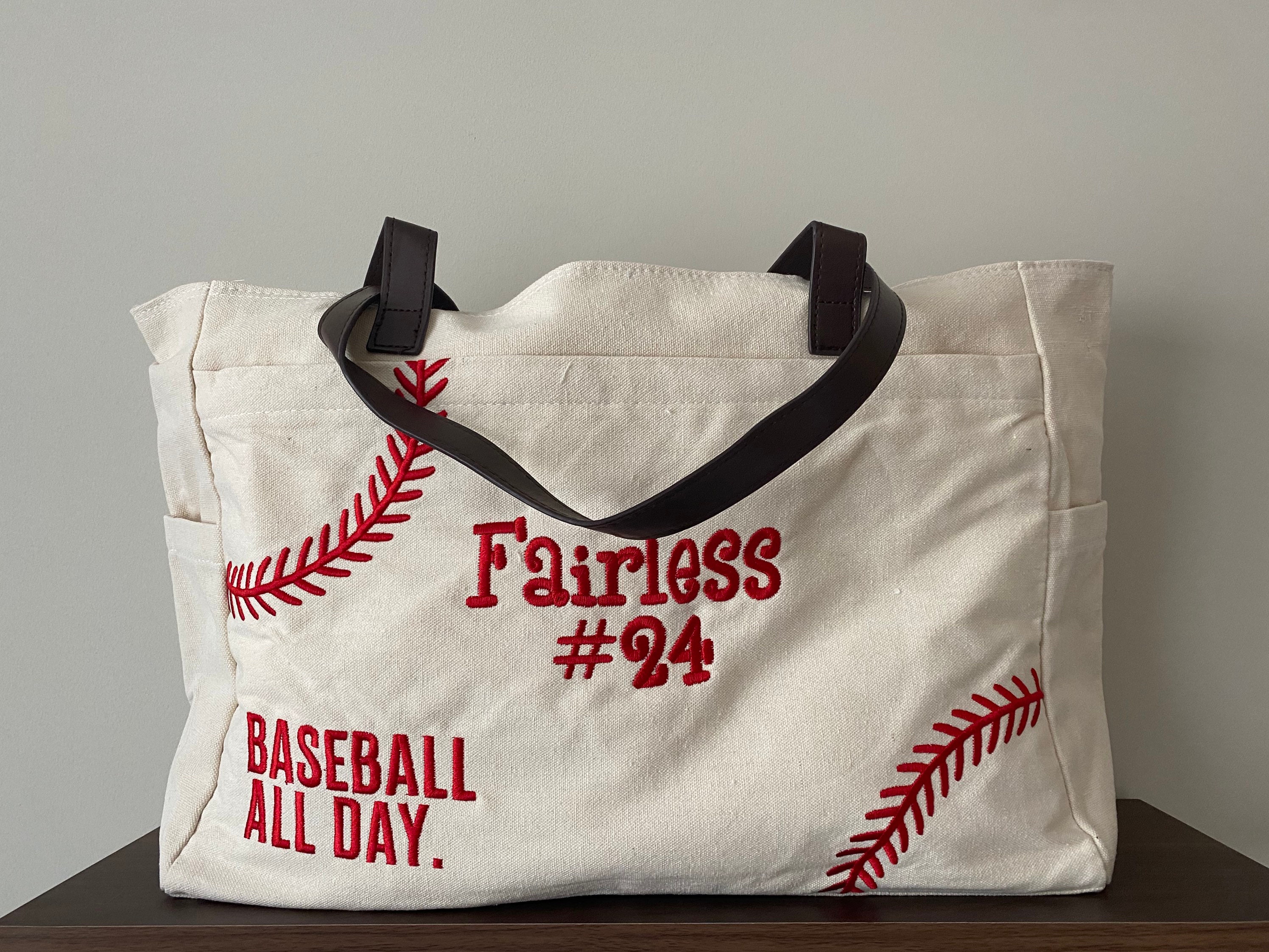 Clear Vinyl Baseball Tote Bag Personalized Baseball Bag 