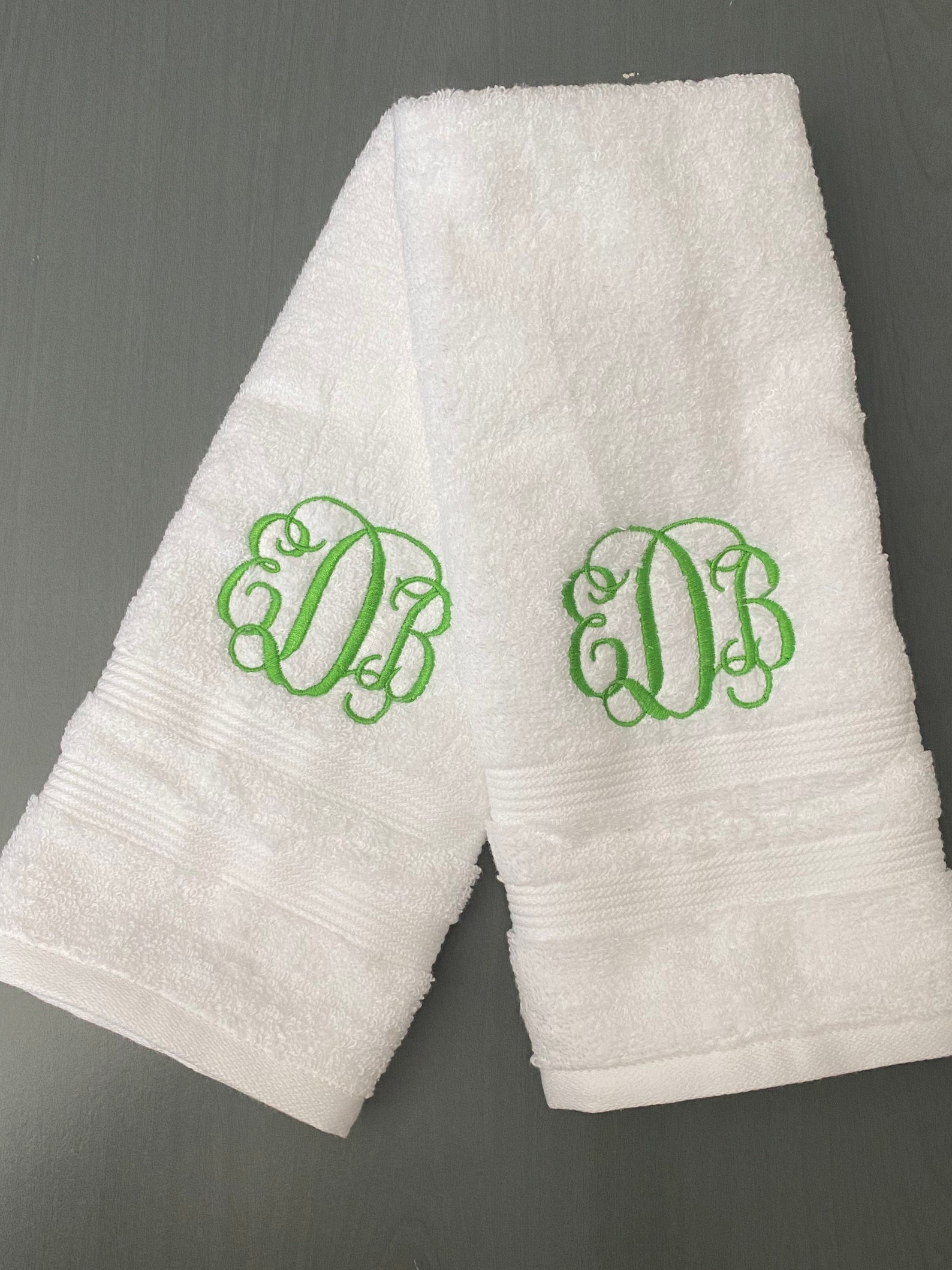 Hand Towels/ Fingertip Towels/ Monogrammed Hand Towel Set/ Etsy