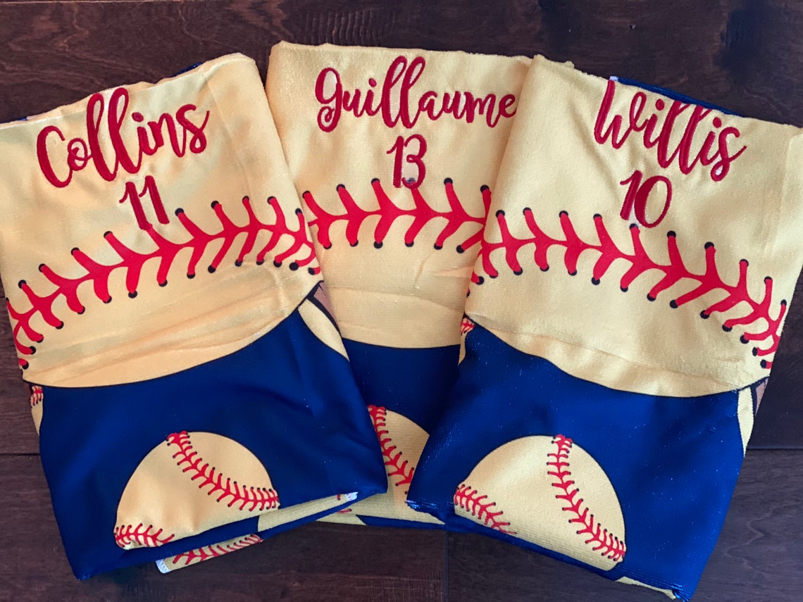 Custom Softball Towels Personalized Softball Towels Etsy