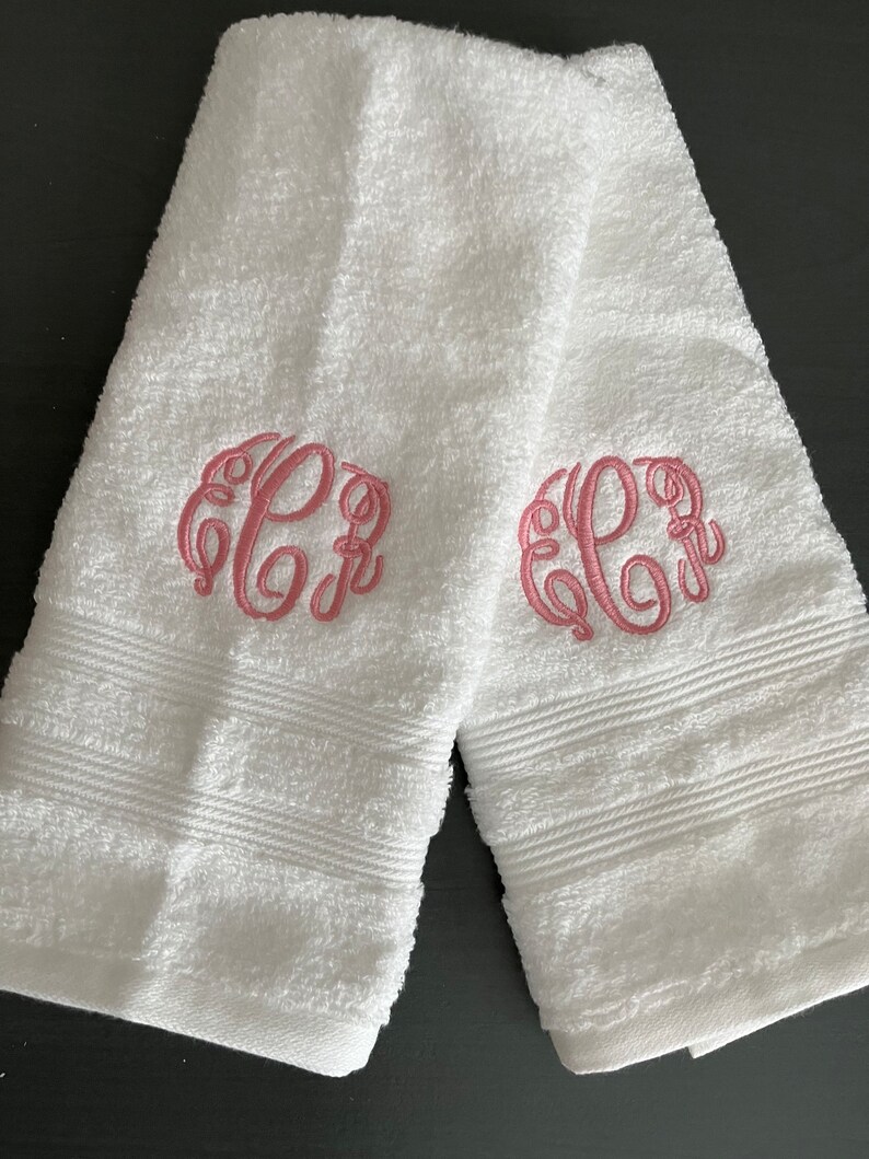 Monogrammed Hand Towels Monogrammed Fingertip Towels Etsy