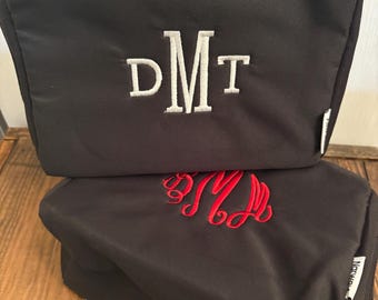 Monogrammed Cosmetics Bag/ Personalized Makeup Bag/ Custom Make Up Bag