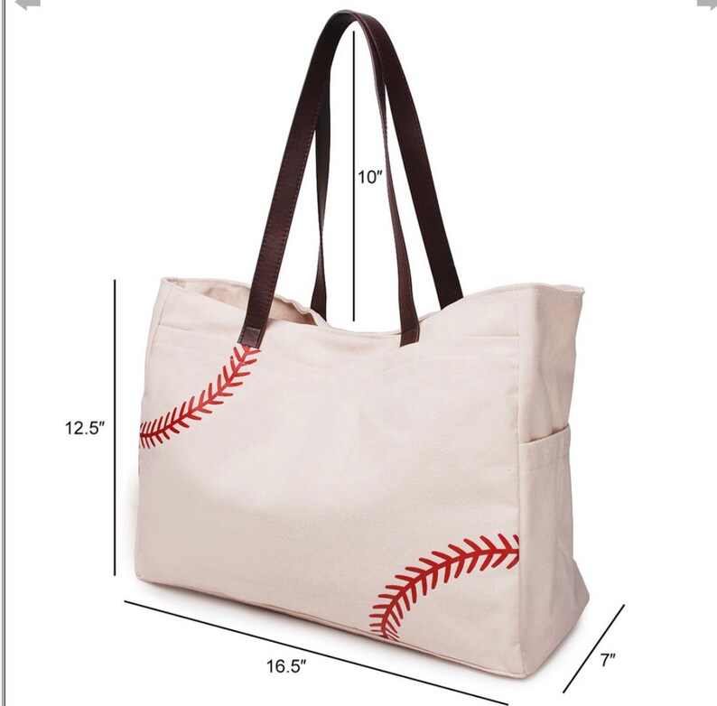 Monogrammed Baseball Tote Bag Monogrammed Baseball Bag Etsy