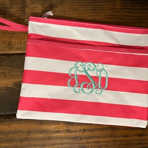Monogrammed Wristlet: Personalized Zipper Accessory Bag