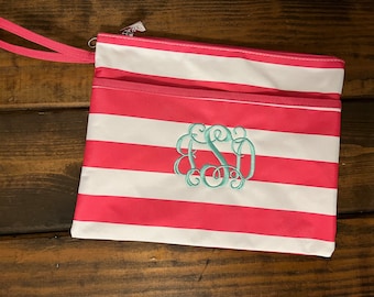 Monogrammed Wristlet: Personalized Zipper Accessory Bag