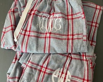 Monogrammed Pajama Pants - Custom Pajama Pants - Personalized Pajama Pant - Family Pajama Pants - Team Pajama Pant