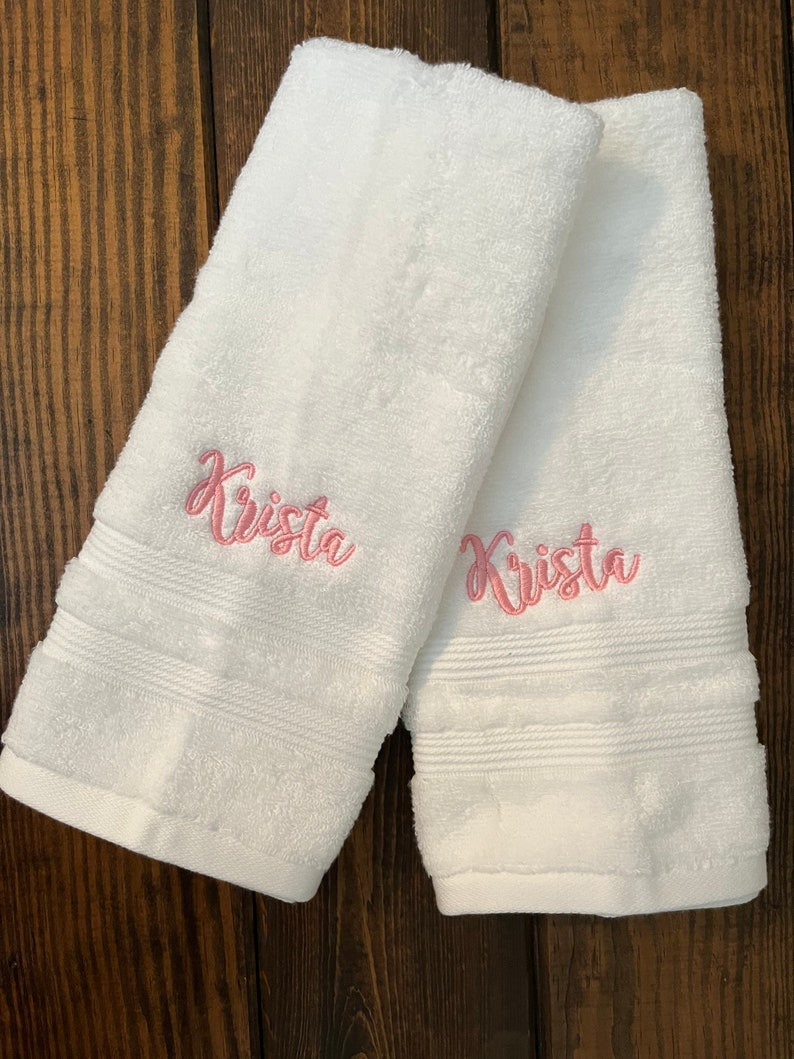Monogrammed Hand Towels Monogrammed Fingertip Towels Etsy