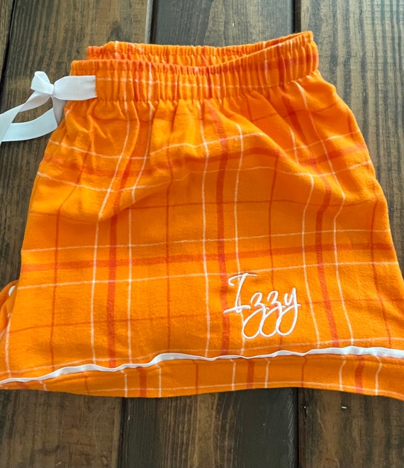 Monogrammed Pajama Shorts Plaid Pajama Shorts Monogram Pajamas Etsy